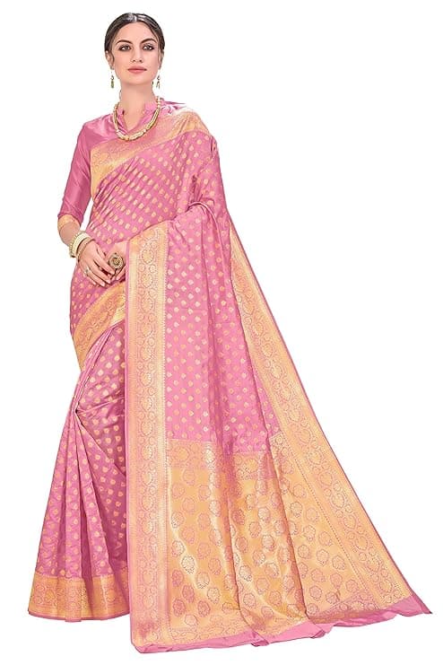 Woman wearing a pink party wear ethnic kurta style by Nishtha Chadda