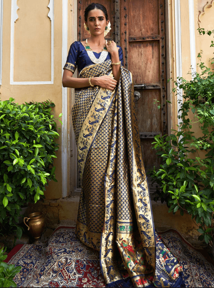 Woman wearing a black indian kurti for women by Nishtha Chadda